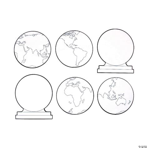 Color Your Own 3d Globes 12 Pc Oriental Trading 3d Globe Globe