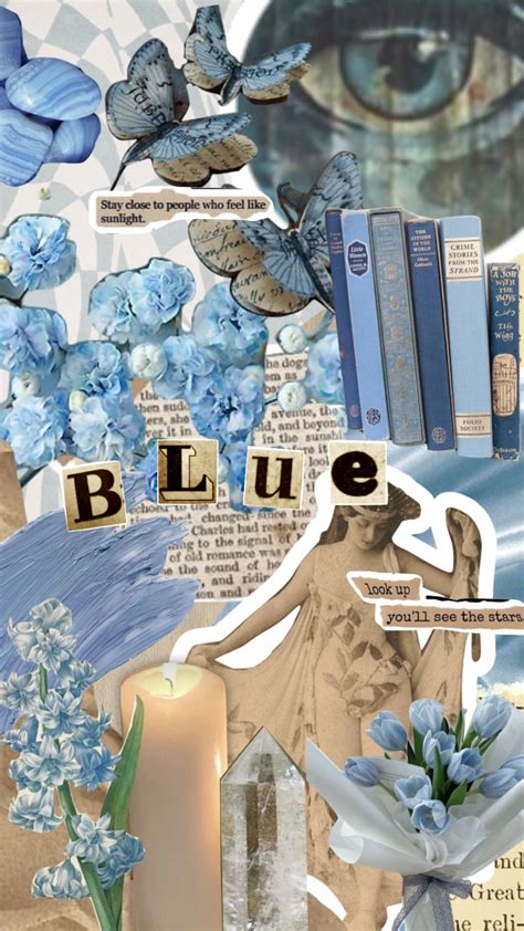 Bluesky Blue Collage Aesthetic Moodboards Sky Aesthetic Blue