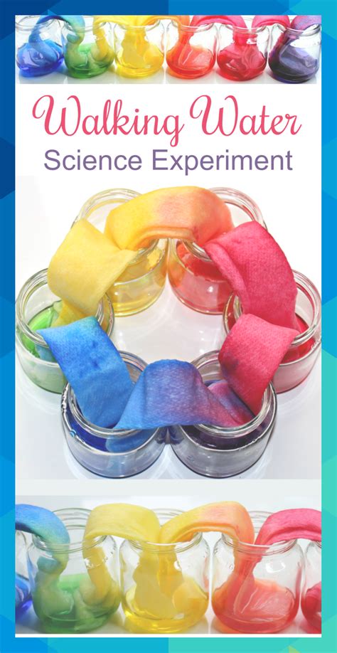 Kitchen science experiments for preschoolers. Rainbow Walking Water Science Experiment # ...