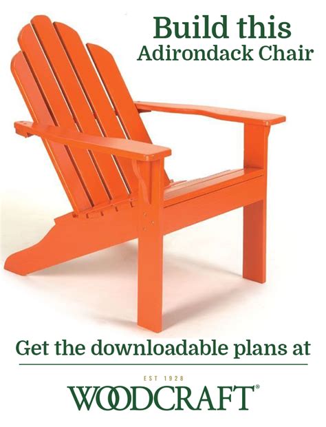 Woodcraft Woodworking Project Paper Plan To Build Adirondack Chair