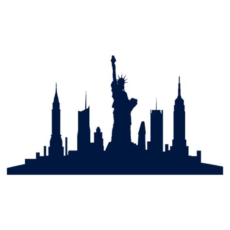 New York City Skyline Silhouette World Trade Center Silhouette Png