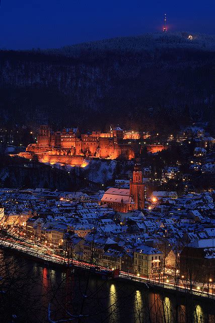 Winter Nights In Heidelberg Germany By Fuerst Its A Beautiful World