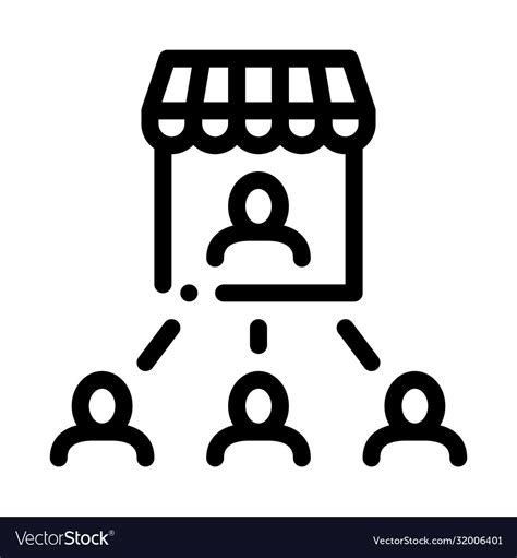 Seller And Buyers Icon Outline Royalty Free Vector Image