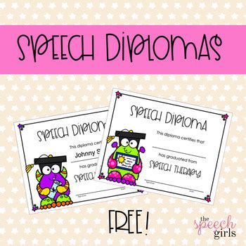 These worksheets are great to use for your lessons because they come in many different styles and upload it to busyteacher.org by clicking submit a worksheet below, and let esl teachers. Speech Diploma FREEBIE by The Speech Girls | Teachers Pay Teachers