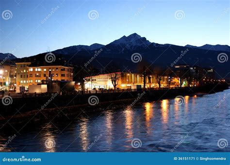 Night Shot Of Innsbruck Editorial Photo Image Of Innsbruck 36151171