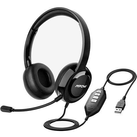 Mpow Wired Headset With Microphone Usb Headset35mm Pc Headphones