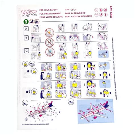 Wizz Air Airbus A Neo Safety Card Picclick Uk