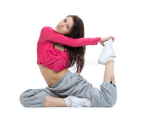 Flexible Dancer Doing Stretching Exercise Stock Photo Image Of