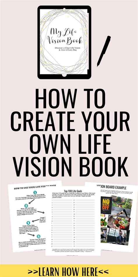 How To Create Your Life Vision Book Vision Book Vision Board Book