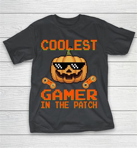 Halloween Coolest Gamer In The Patch Pumpkin Shirts Woopytee