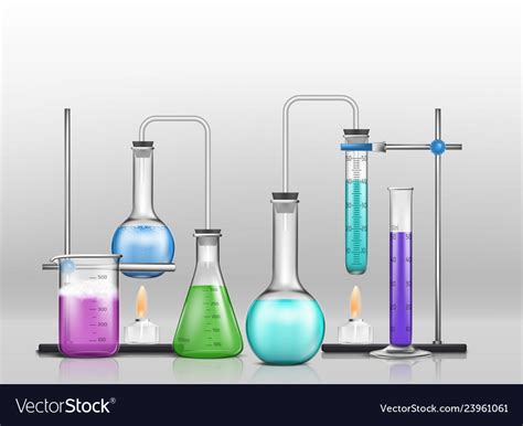 Chemical Laboratory Experiment Cartoon Royalty Free Vector
