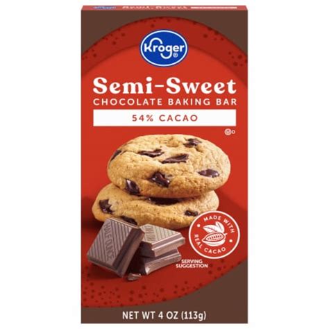 Kroger® Semi Sweet Chocolate Baking Bar 4 Oz Smiths Food And Drug