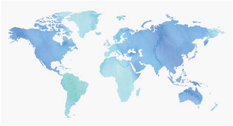 World Map Transparent Image World Map Watercolor Png Png Download