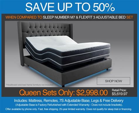 Save Up To 50 Over Sleep Number M7 Number Bed Mattress And Flexfit 3