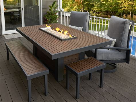 outdoor dining table with fire pit in the middle 20 fire pit designs for your gardens and patios