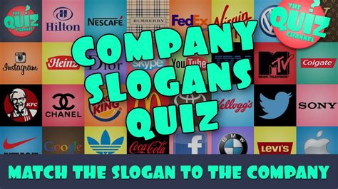 Can You Guess The Popular Company Slogans Youtube