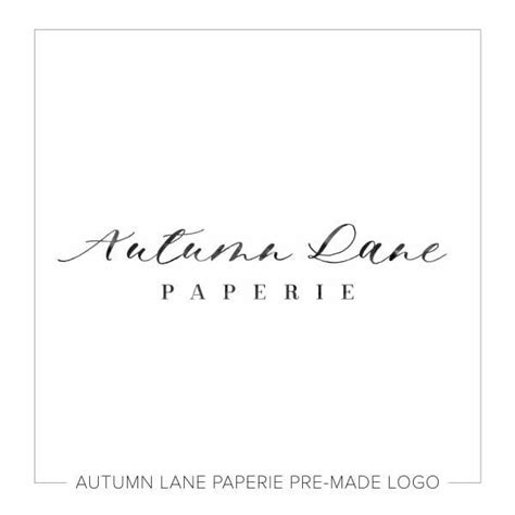 Premade Logos By Autumn Lane Paperie 1k Designs In 2021 Premade