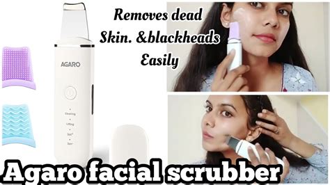 agaro ultrasonic facial skin scrubber review demo howto agaro facialscrub facialmassager