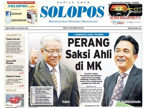 Di wilayah panglegana aya basa sunda contoh artikel budaya sunda. Solopos Hari Ini Perang Saksi Ahli Di Mk Pidato Sby Hingga