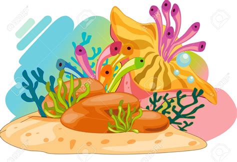 Coral Ocean Floor Cartoon Clip Art Library
