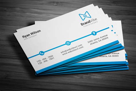 Simple Clean Business Card Business Card Templates On Creative Market