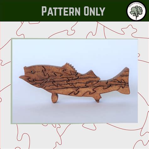 Bass Fish Wooden Puzzle Scroll Saw Pattern Diy Woodworking