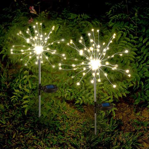 Versatile solar bulbs lights not just for outdoors use, you could even put the solar panel somewhere. Solar Lights Outdoor Decorative Firework Lights Warm White ...