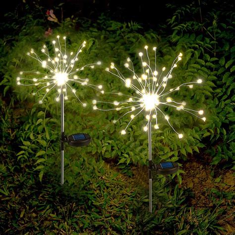 Solar Lights Outdoor Decorative Firework Lights Warm White ...