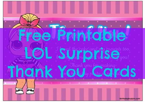 This tag ties the firewall rules you created earlier to this virtual machine instance. Free Printable LOL Surprise Thank You Cards | Birthday ...