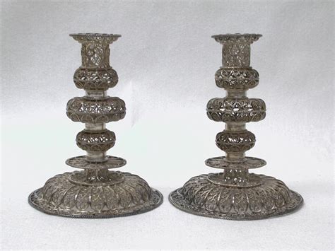 Miniature Candlestick One Of A Pair Part Of A Set Southern German