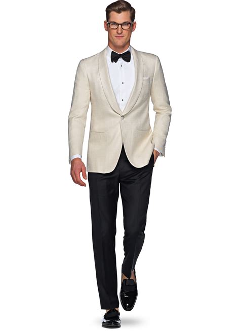 💡 how much does the shipping cost for mens white suit jacket? Jacket Off White Plain Manhattan C983 | Formal men outfit ...