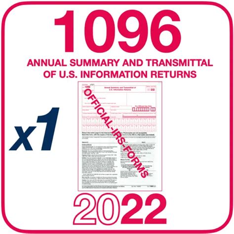 1096 2022 Irs Form Scannable Free And Fast Same Day Shipping 1895