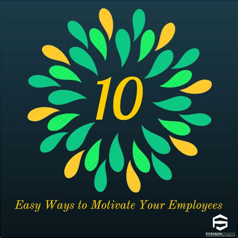 10 Ridiculously Easy Ways To Motivate Your Employees By Fivenson