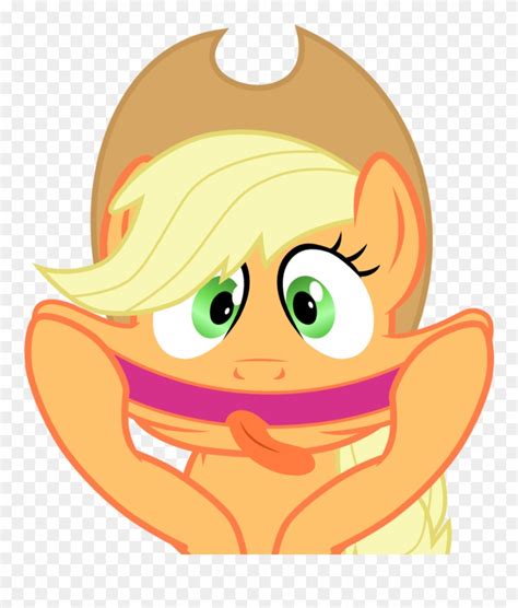 Transparent Funny Face My Little Pony Applejack Funny Clipart
