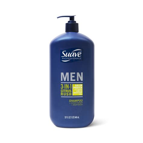 Suave Men Citrus Rush 3 In 1 Shampoo Conditioner Body Wash Formula