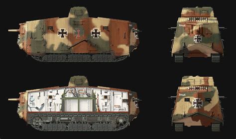 Meng Model 135 German A7v Tank Krupp Panzer Models