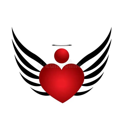 Angel With Heart Logo Stock Vector Illustration Of Creative 23596304