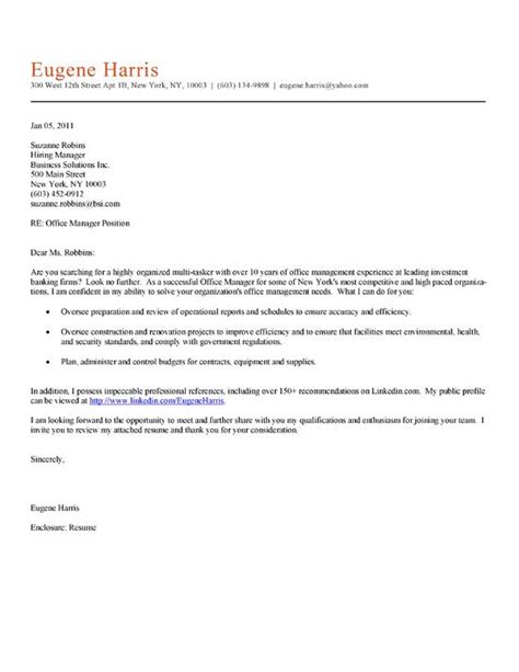 office manager cover letter great ideas sample resume
