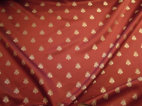 Last Yardage Imperial Red Napoleon Bee Damask Fabric 15 Yards Ebay