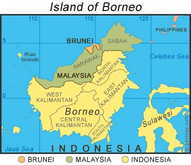 Map Of Borneo Where Is Borneo