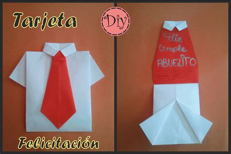 Diy Tarjeta Camisa Felicitación Diy