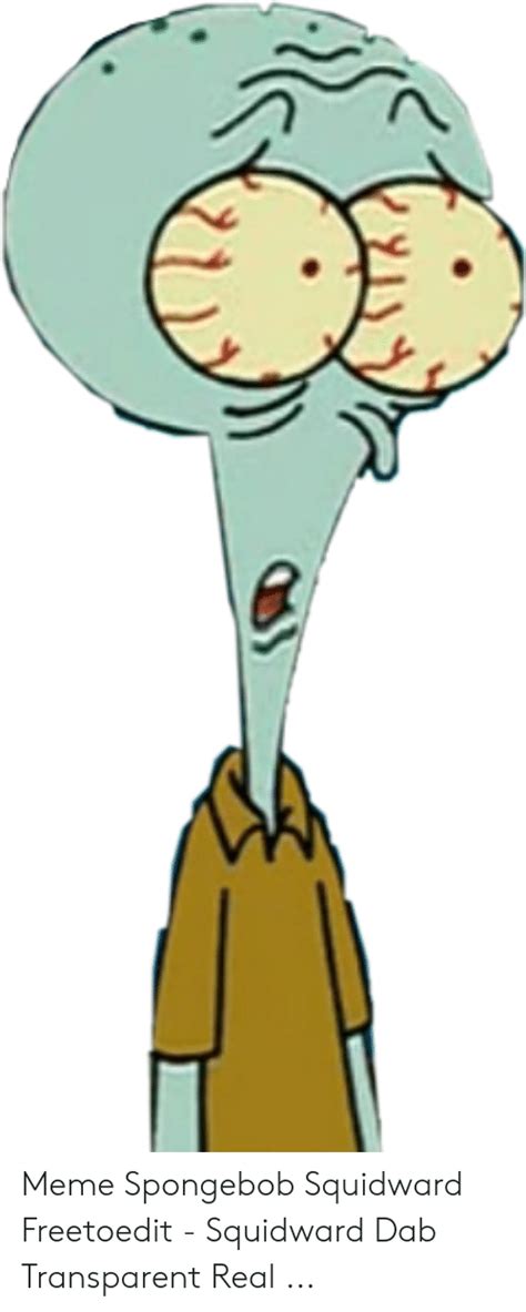 Download Meme Squidward Dab Png And  Base