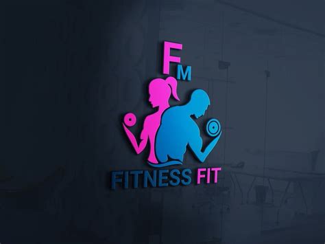 3d Fitness Fit Logo Gym Design Logo Gym Logo