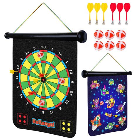 Buy Power Your Fun Magnetic Dart Board For Kids Roll Up Double Sided