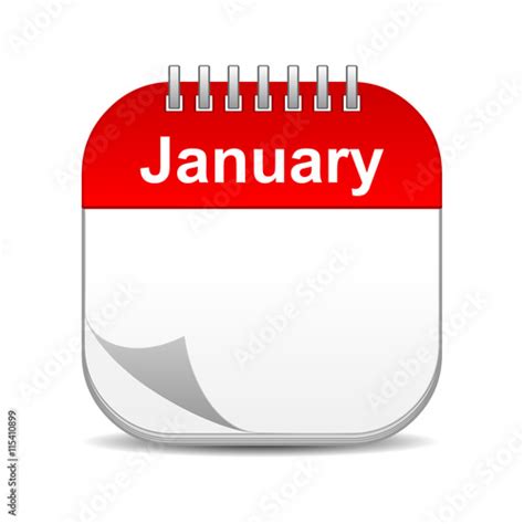 January Calendar Icon Stock Illustration Adobe Stock