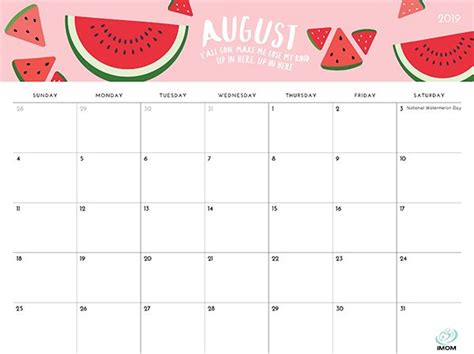 Check spelling or type a new query. 2021 Foodie Printable Calendars for Moms - iMom | August ...