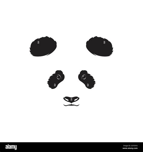 Vektor Eines Pandas Gesicht Design Auf Weißem Hintergrund Wilde Tiere
