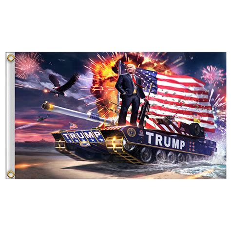 90x150cm Trump Tank Flag Digital Print Polyester Banner 2020 Big