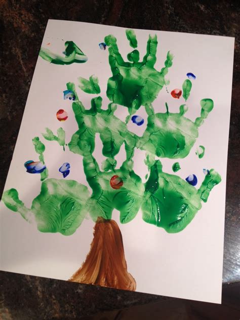 Two It Yourself Christmas Tree Handprint Art Toddler Friendly