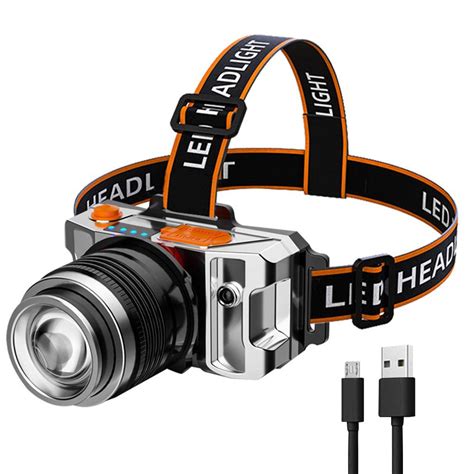 Cheap Portable Camping T6 LED Headlamp USB Rechargeable Head Light